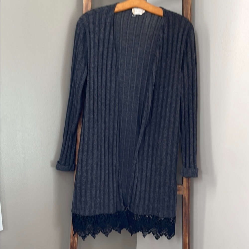 Altar’d state long charcoal grey sweater!